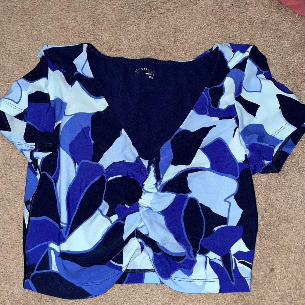 Aerie offline srunch front crop top NWOT